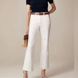 NWT J Crew High Rise White 96 Kick Out Jeans Size 26 Tall